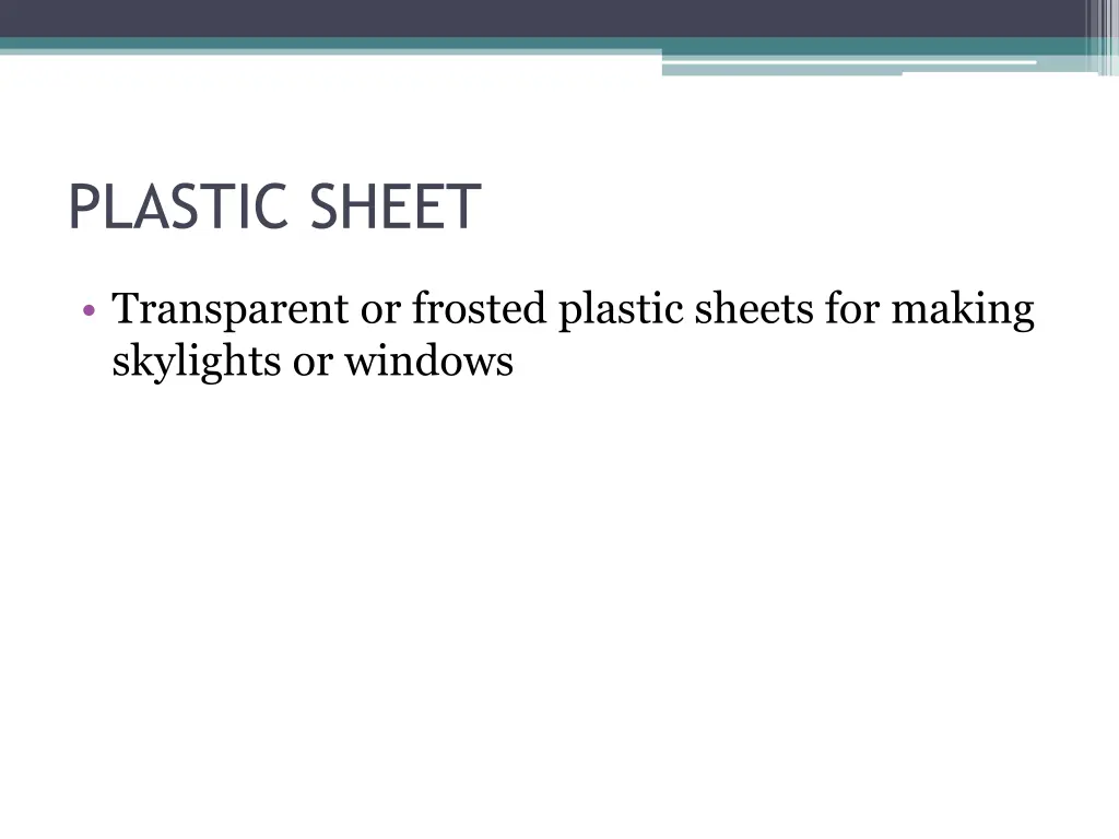 plastic sheet