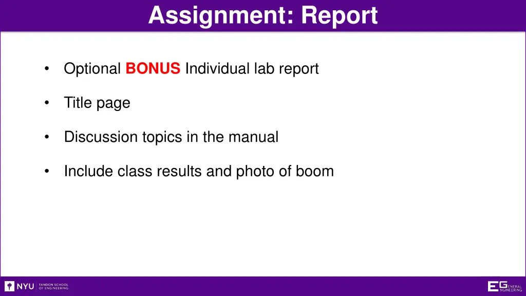 assignment report