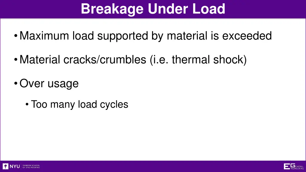 breakage under load