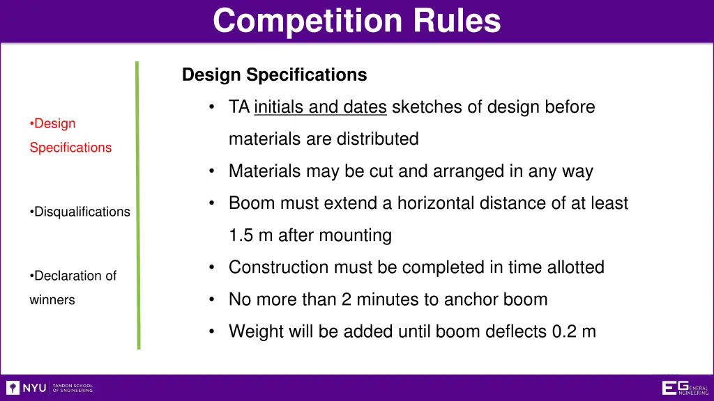 competition rules