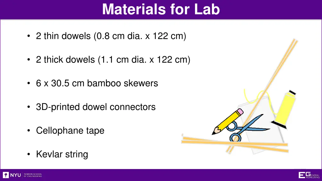 materials for lab