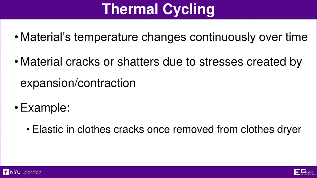 thermal cycling