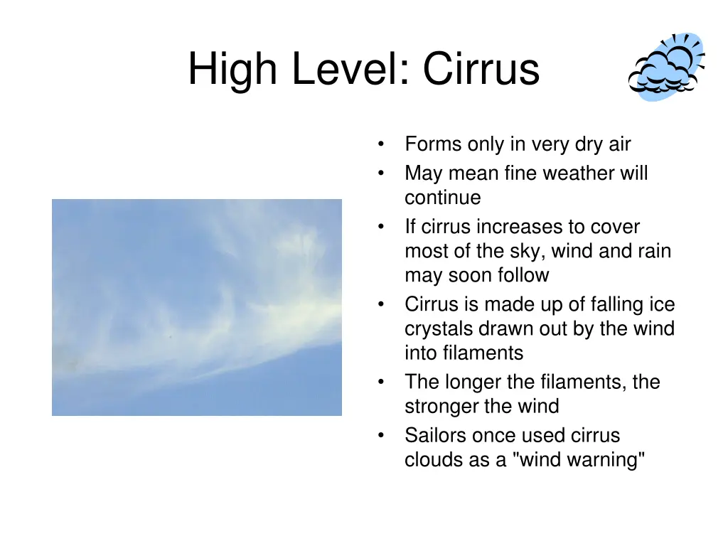 high level cirrus