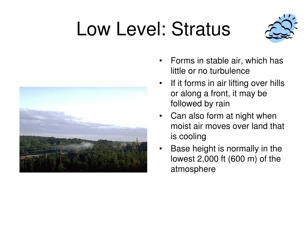 low level stratus