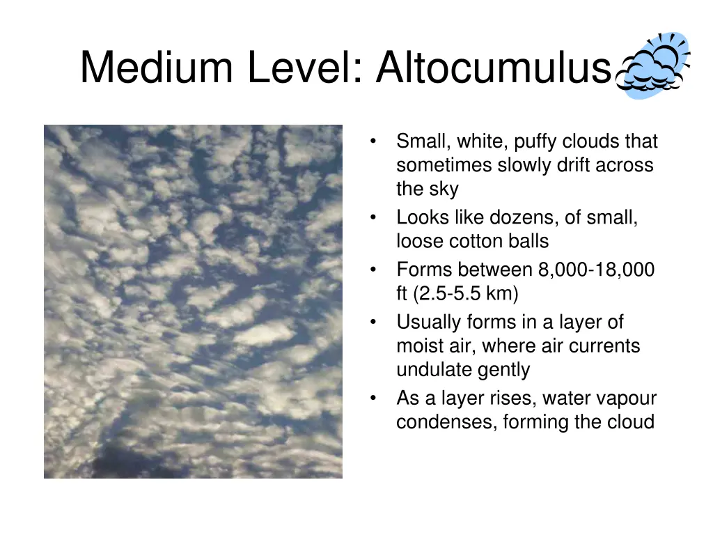 medium level altocumulus