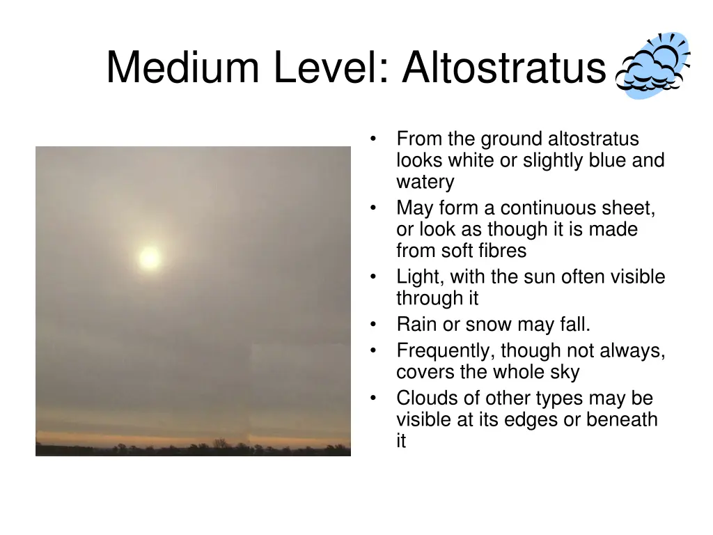 medium level altostratus