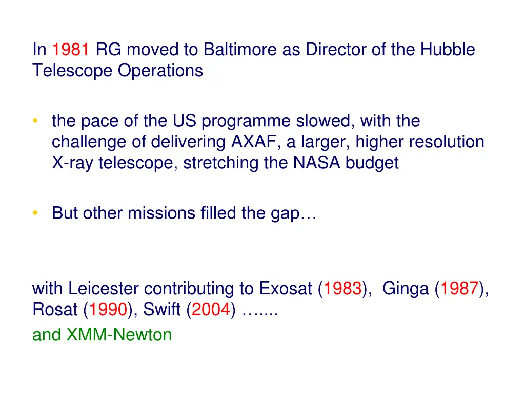 in 1981 rg moved to baltimore as director