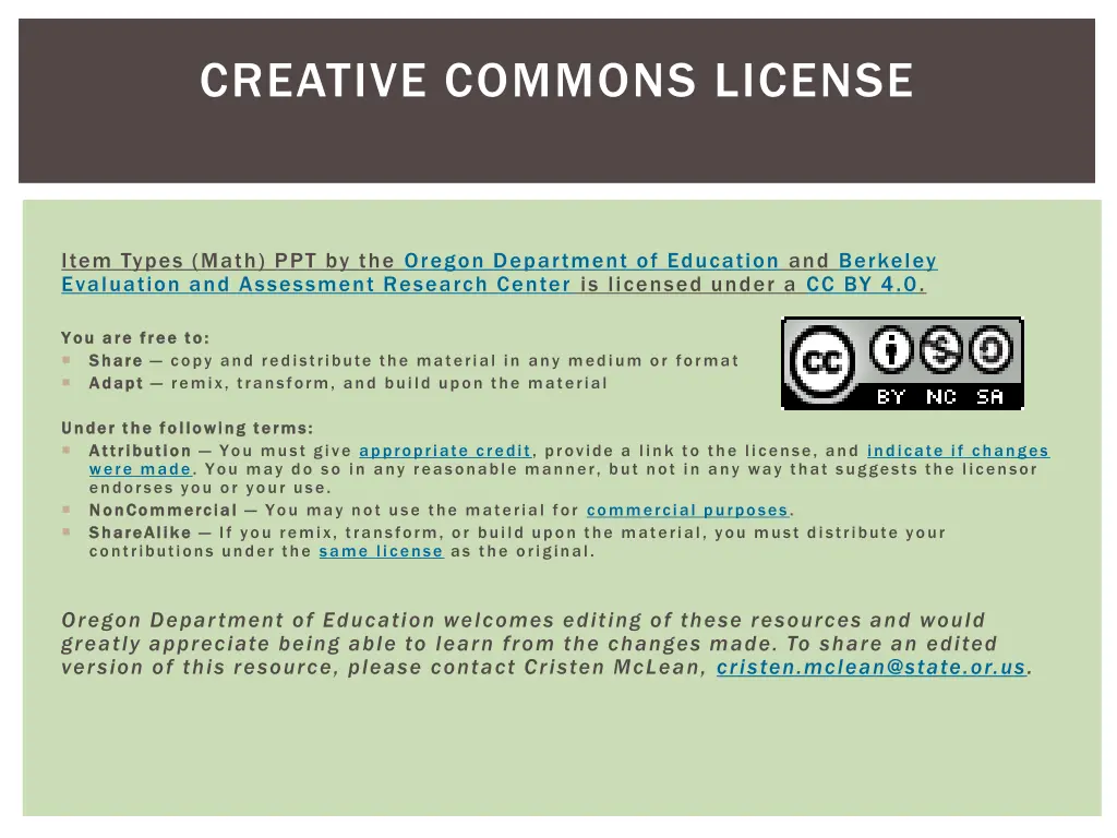 creative commons license