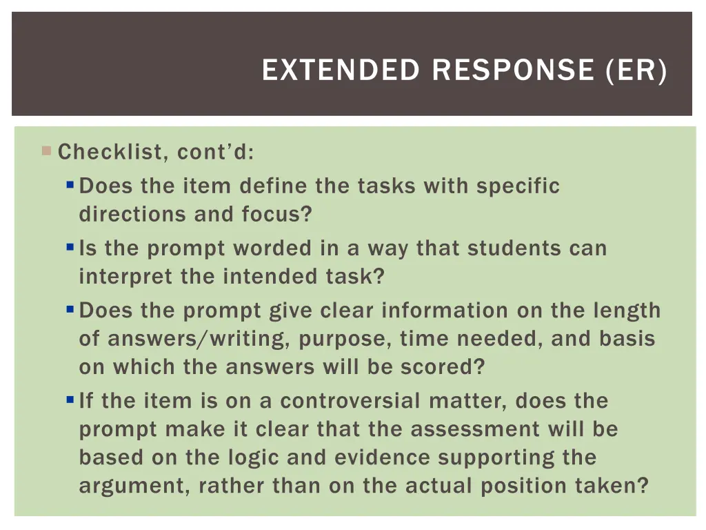 extended response er 1