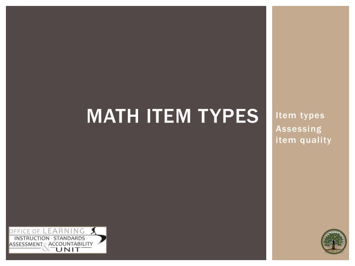 math item types