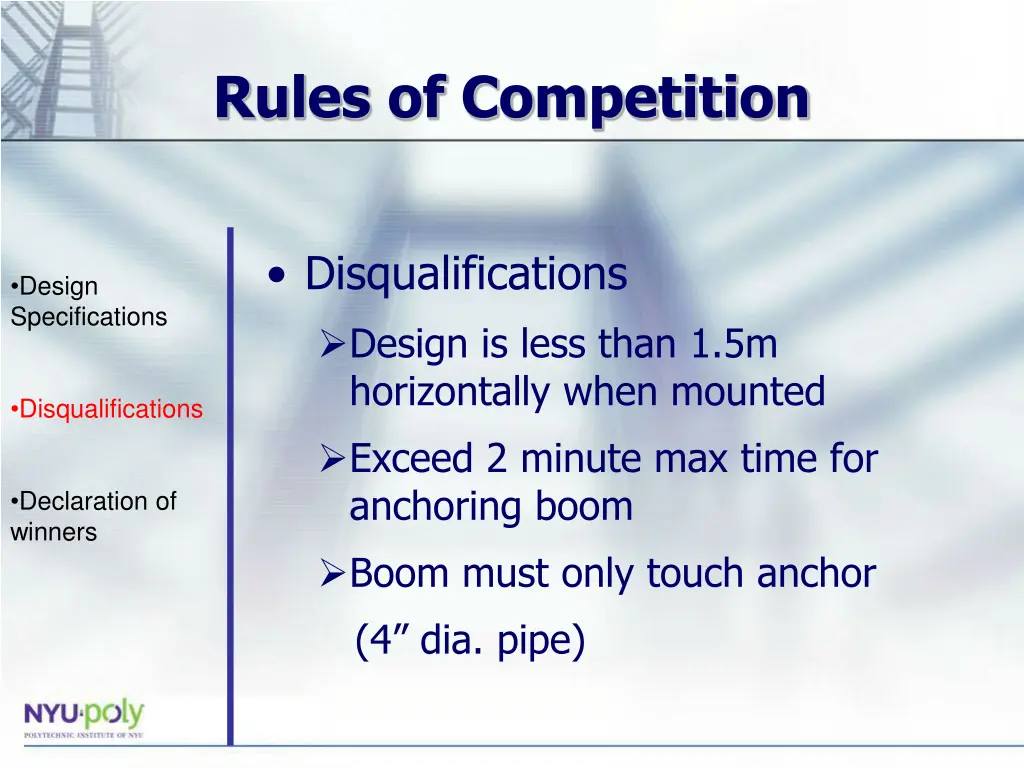 rules of competition 1