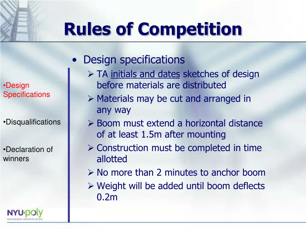 rules of competition