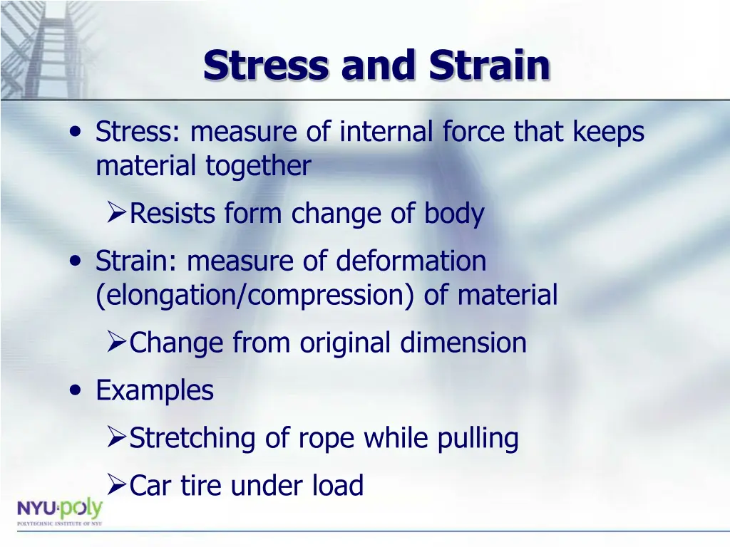 stress and strain