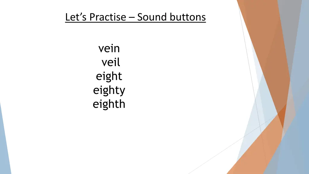 let s practise sound buttons