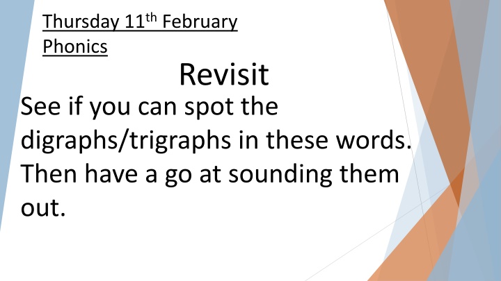 thursday 11 th february phonics