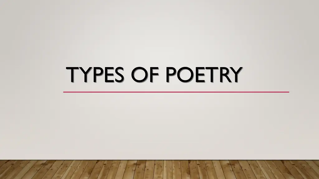 types of poetry