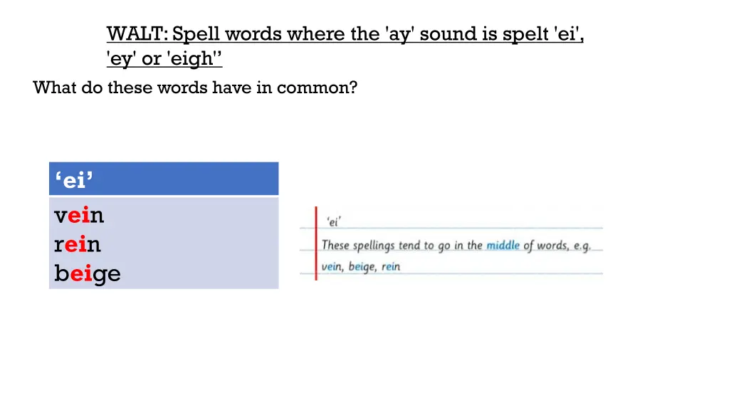 walt spell words where the ay sound is spelt 3