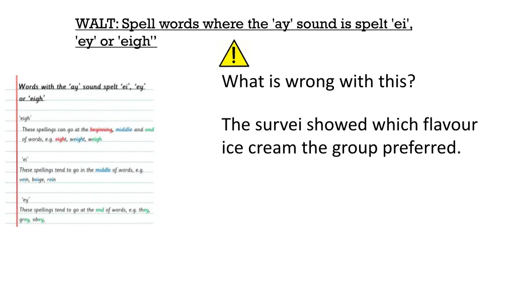 walt spell words where the ay sound is spelt 7