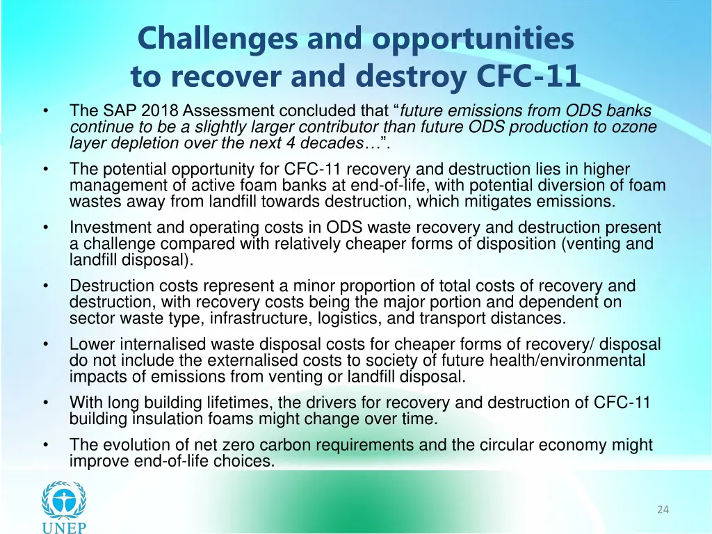 challenges and opportunities to recover