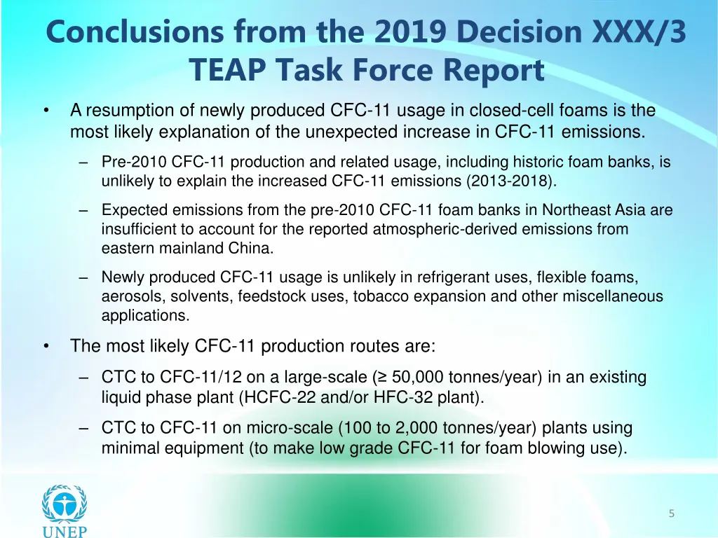 conclusions from the 2019 decision xxx 3 teap