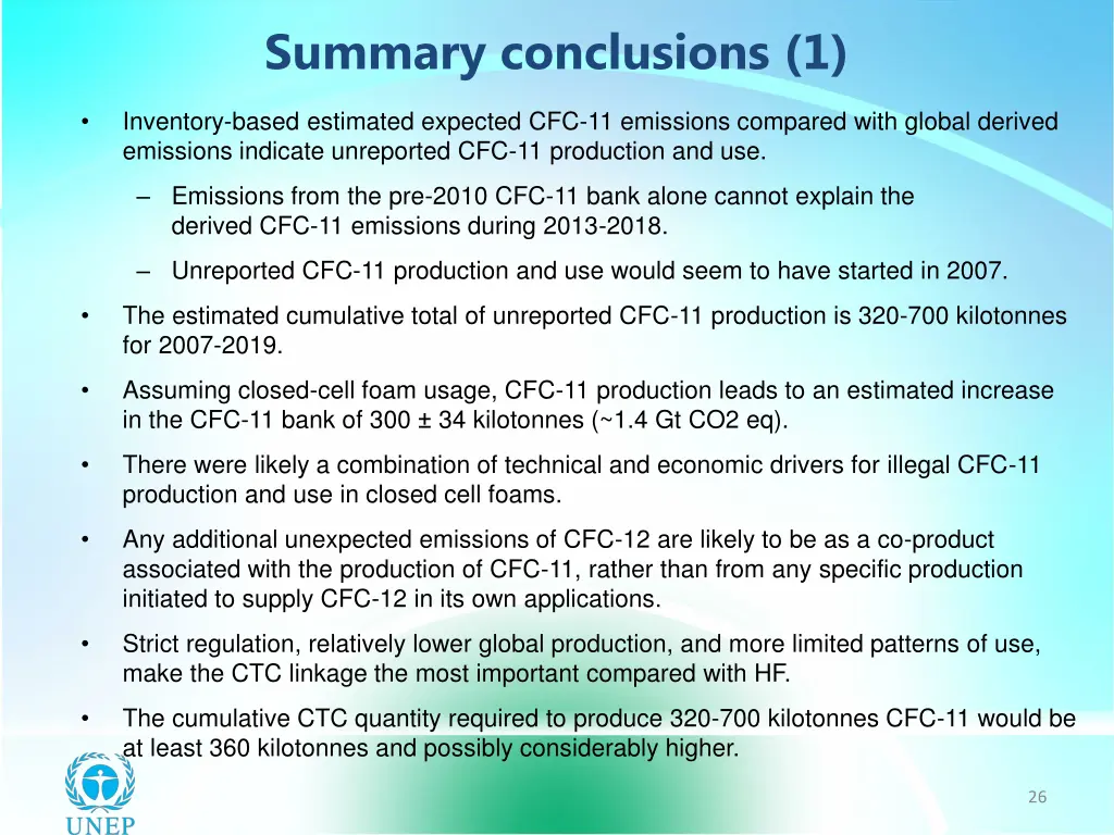 summary conclusions 1