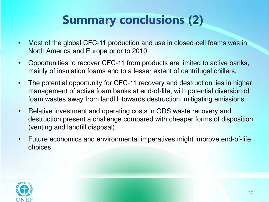 summary conclusions 2