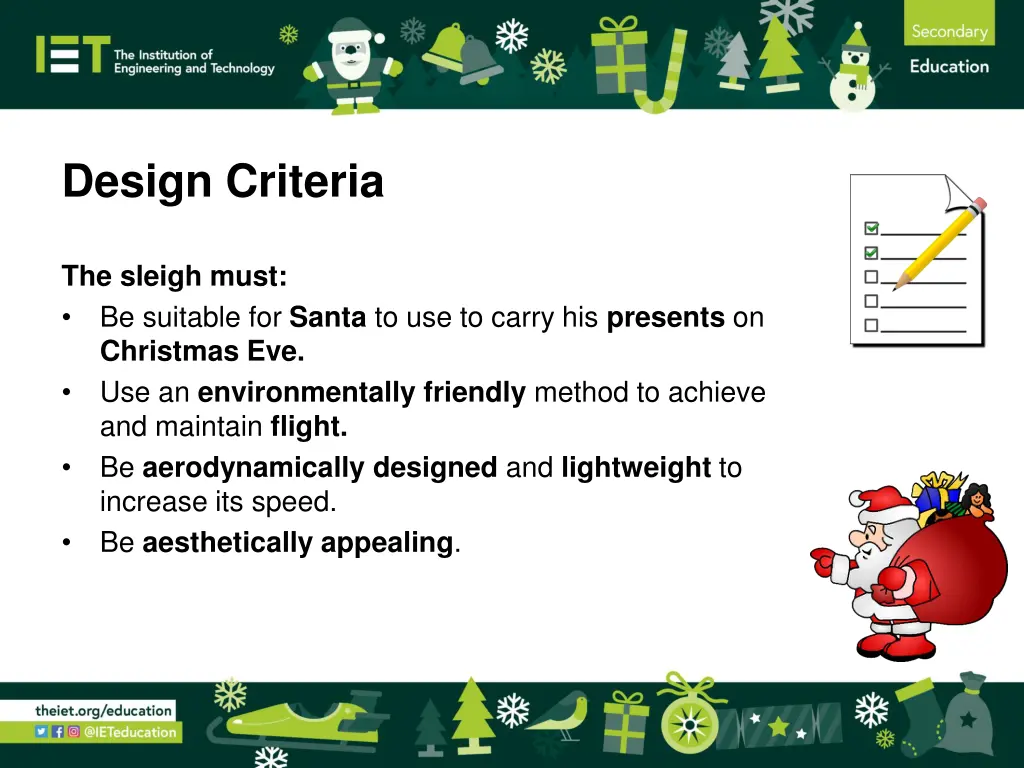 design criteria