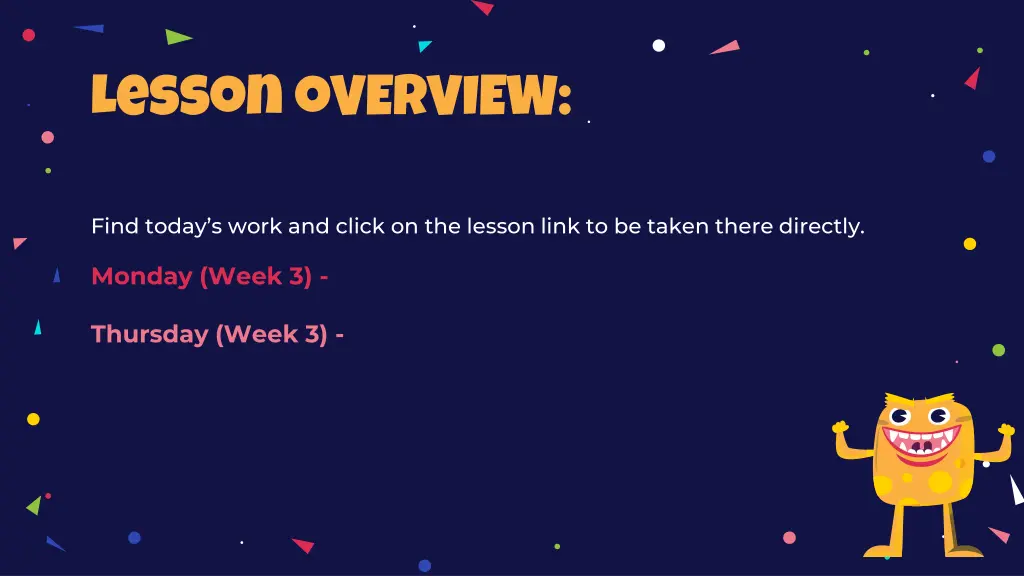 lesson overview