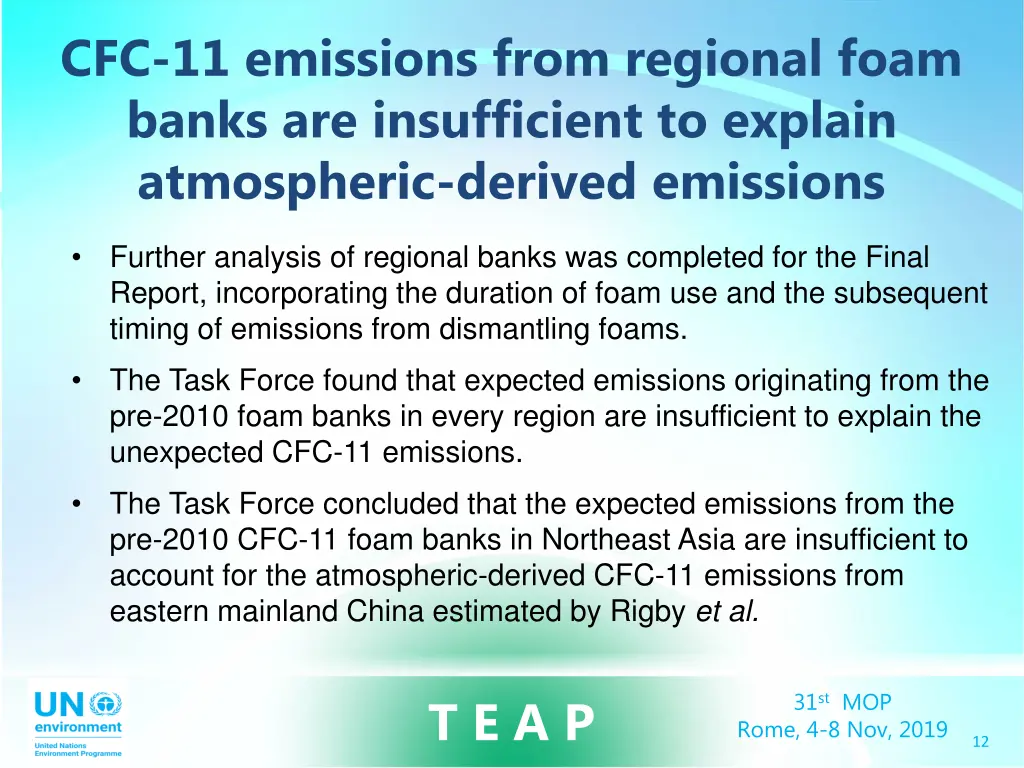 cfc 11 emissions from regional foam banks