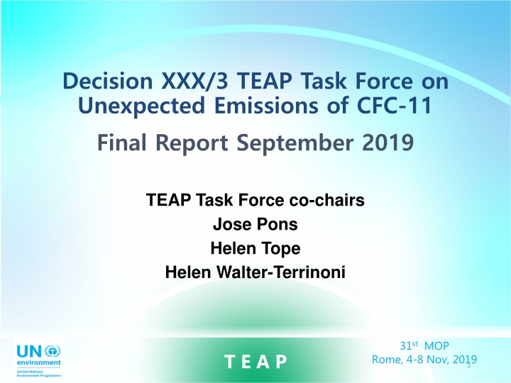 decision xxx 3 teap task force on unexpected