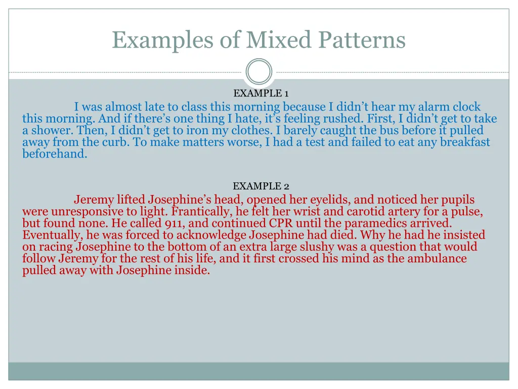 examples of mixed patterns