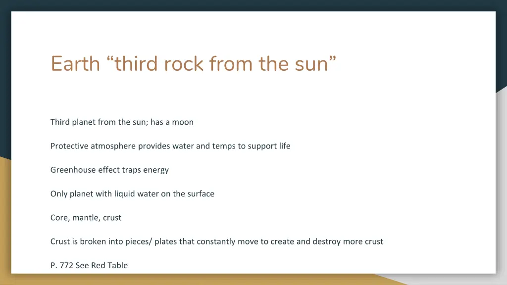 earth third rock from the sun