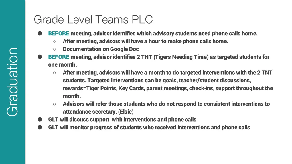 grade level teams plc before meeting advisor