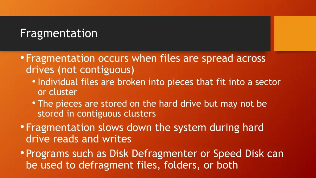 fragmentation