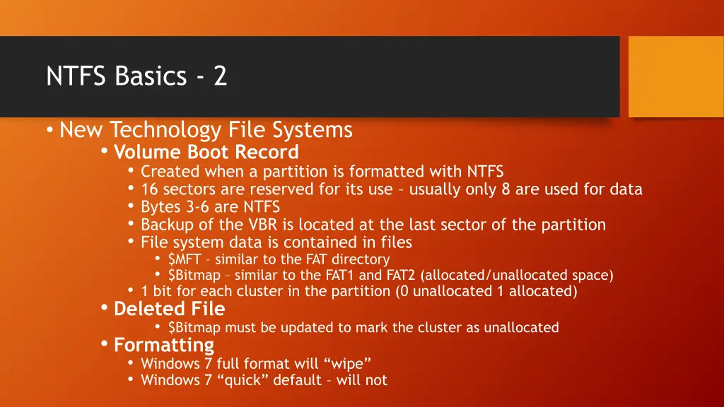 ntfs basics 2