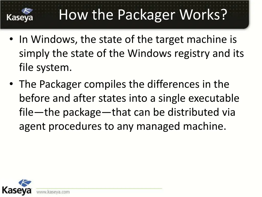 how the packager works