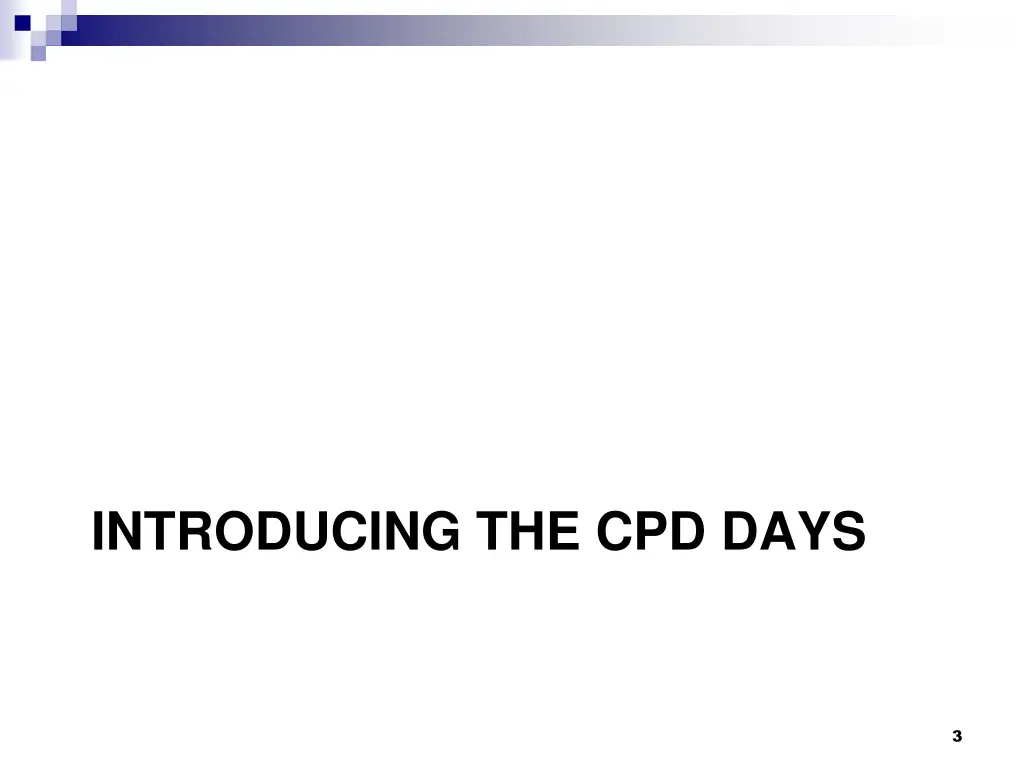 introducing the cpd days