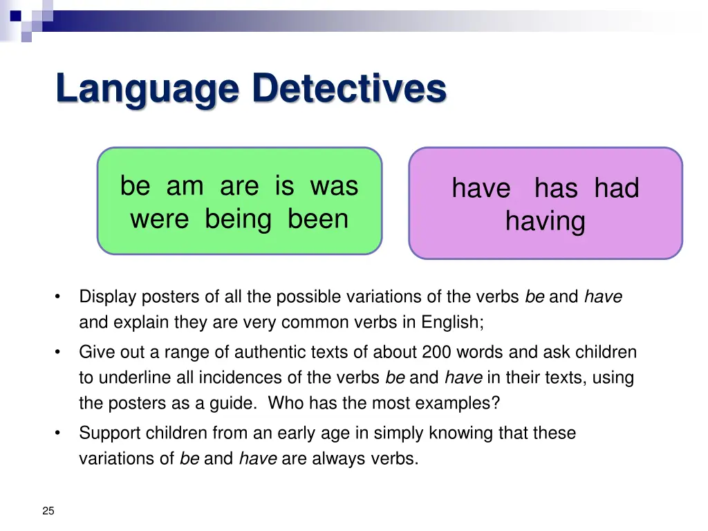 language detectives