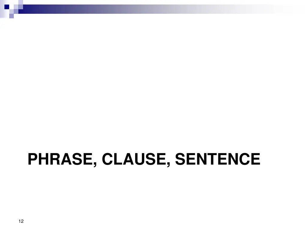 phrase clause sentence