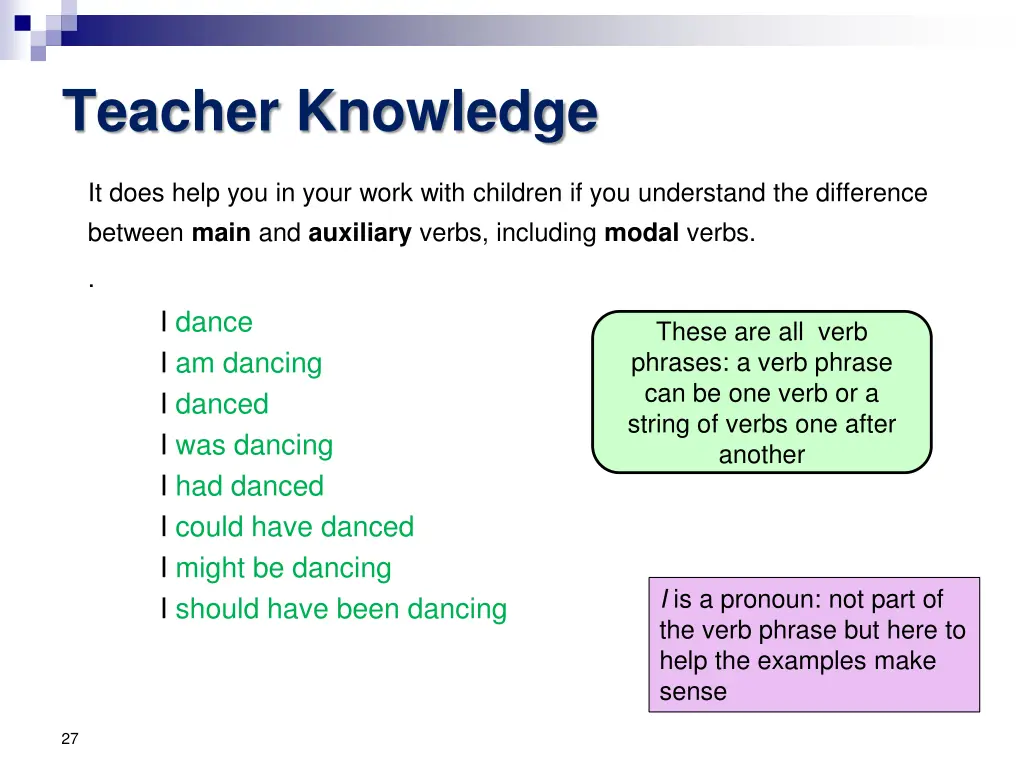 teacher knowledge