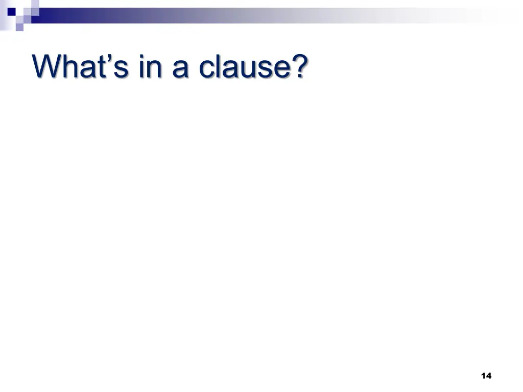 what s in a clause