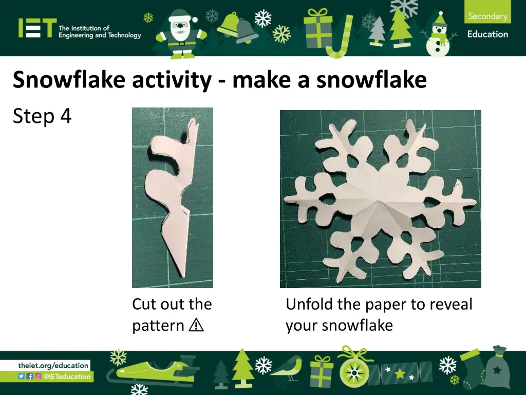 snowflake activity make a snowflake step 4