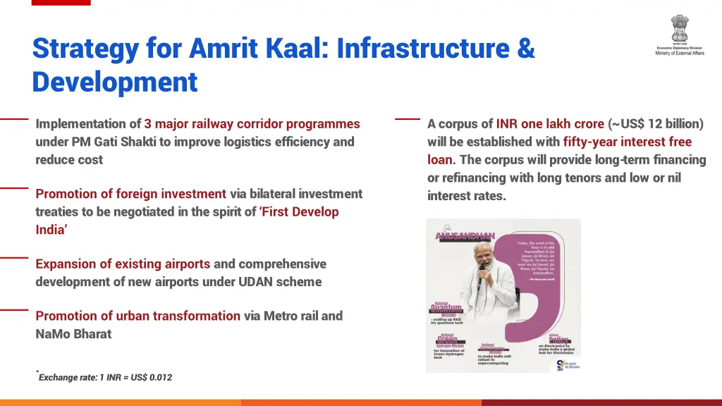 strategy for amrit kaal infrastructure development