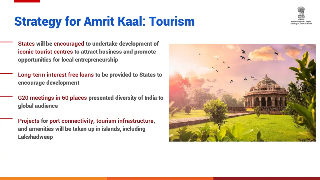 strategy for amrit kaal tourism