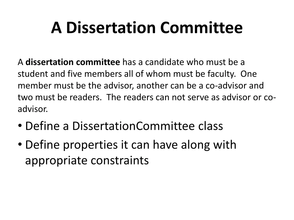 a dissertation committee 1