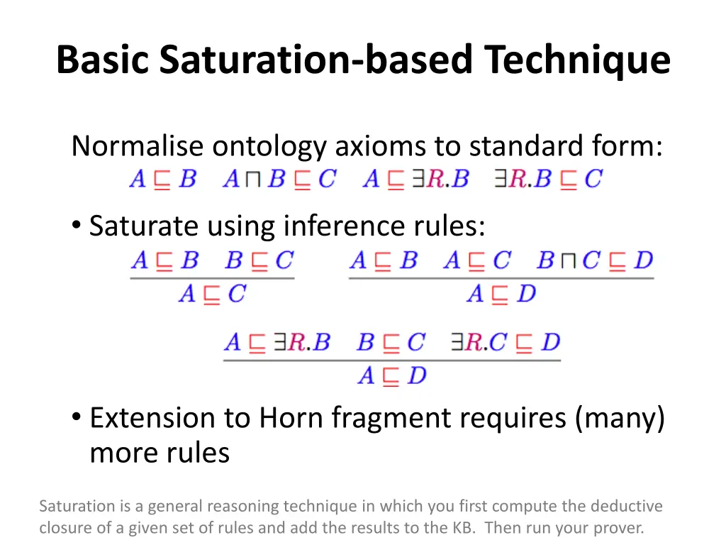 basic saturation based technique