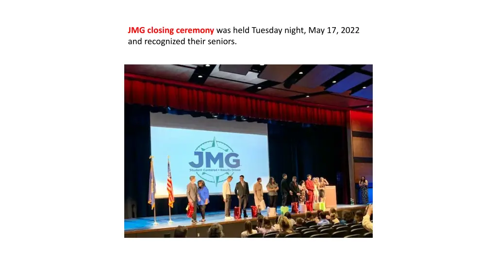 jmg closing ceremony was held tuesday night