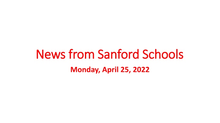 news from sanford schools news from sanford