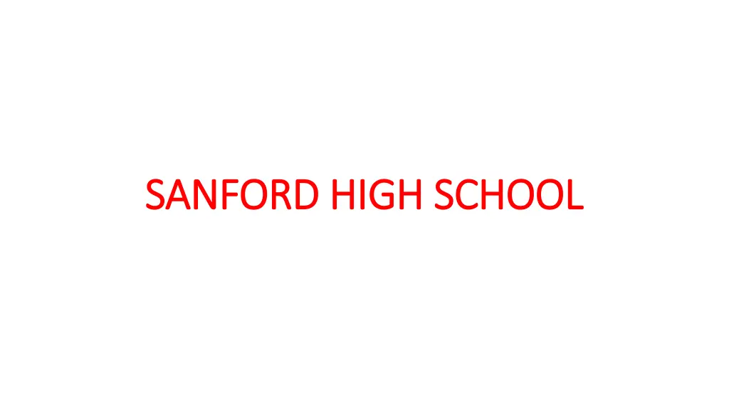 sanford high school sanford high school