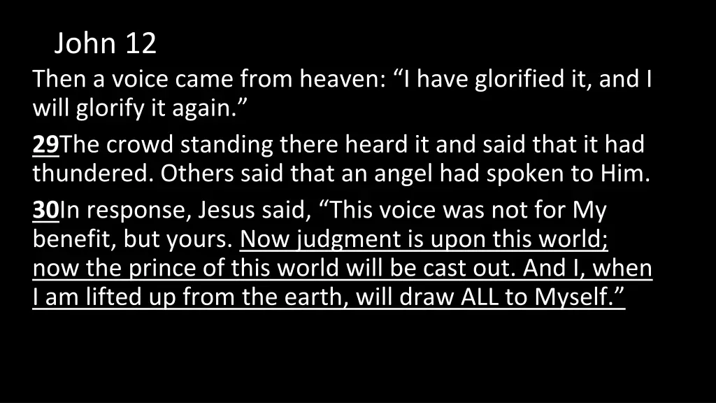 john 12 then a voice came from heaven i have